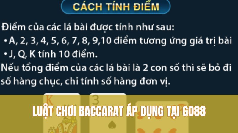 Luật chơi Baccarat áp dụng tại Go88