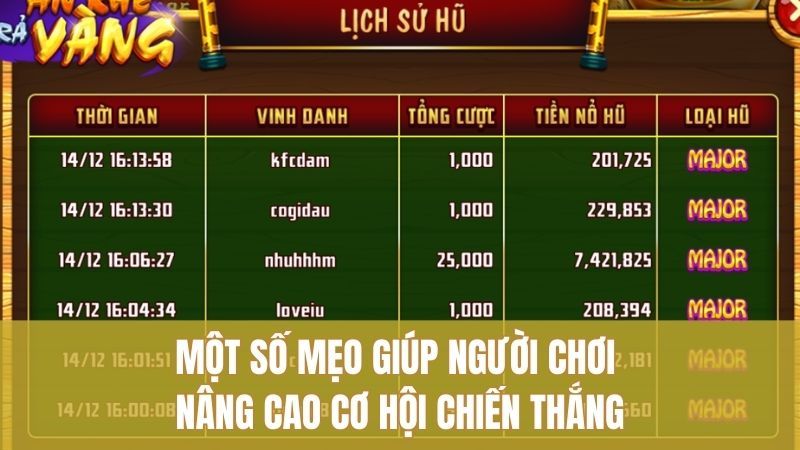 Ăn Khế Trả Vàng GO88: Bí Quyết Chơi Chắc Tay, Thắng Lớn 3 Một số mẹo giúp người chơi nâng cao cơ hội chiến thắng