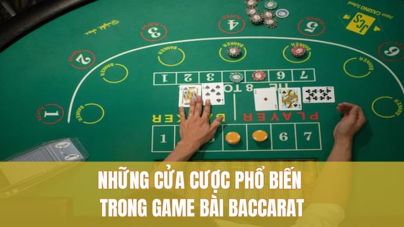 Những cửa cược phổ biến trong game bài Baccarat